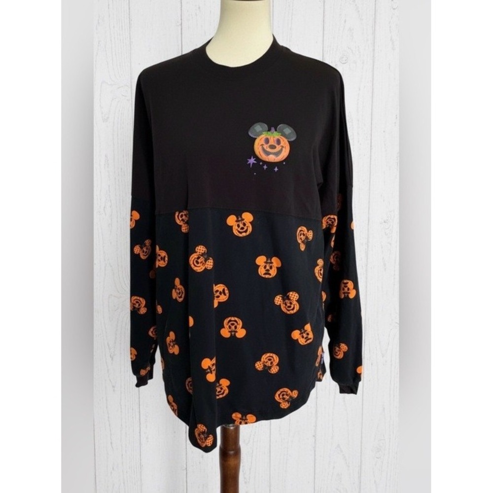 Disney Spirt Jersey Mickey Minnie Pumpkin Halloween Oversized Top Size Medium